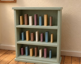 Librería compacta 1:12 STL / Estantería de tres compartimentos para casa de muñecas