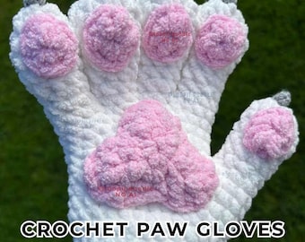 Crochet Paw Gloves - Slim Style - 5 Fingered - with Finger Escapes