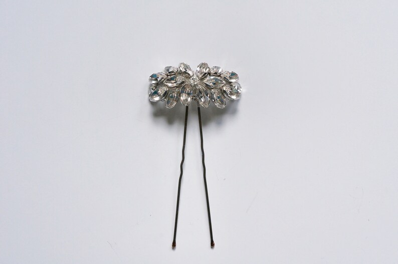 Edith Hair Pin, Hair Accessories, Headpiece, Wedding Accessories, Crystal Hair Pin, Vintage Hair Pin, Bride, Bridesmaid, Wedding Guest image 2