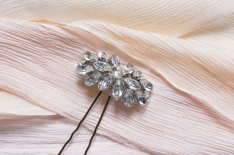 Edith Hair Pin, Hair Accessories, Headpiece, Wedding Accessories, Crystal Hair Pin, Vintage Hair Pin, Bride, Bridesmaid, Wedding Guest image 5