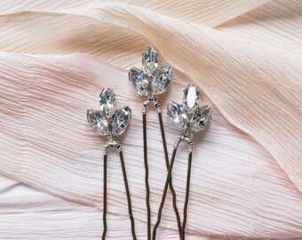 Ivy Hair Pin - bridal hair pin, bridal headpiece, crystal hair pin, vintage hair pin, bridesmaid hair pin, silver/gold/rose gold hair pin.