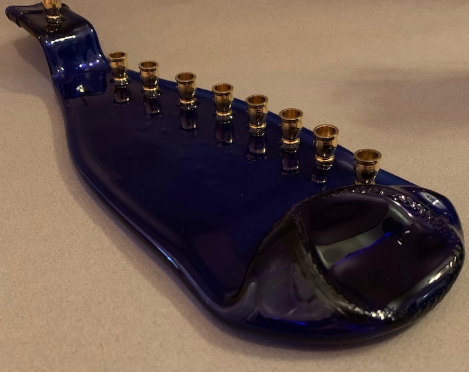 Chanukah Menorah Made From Recycled Bottle Etsy