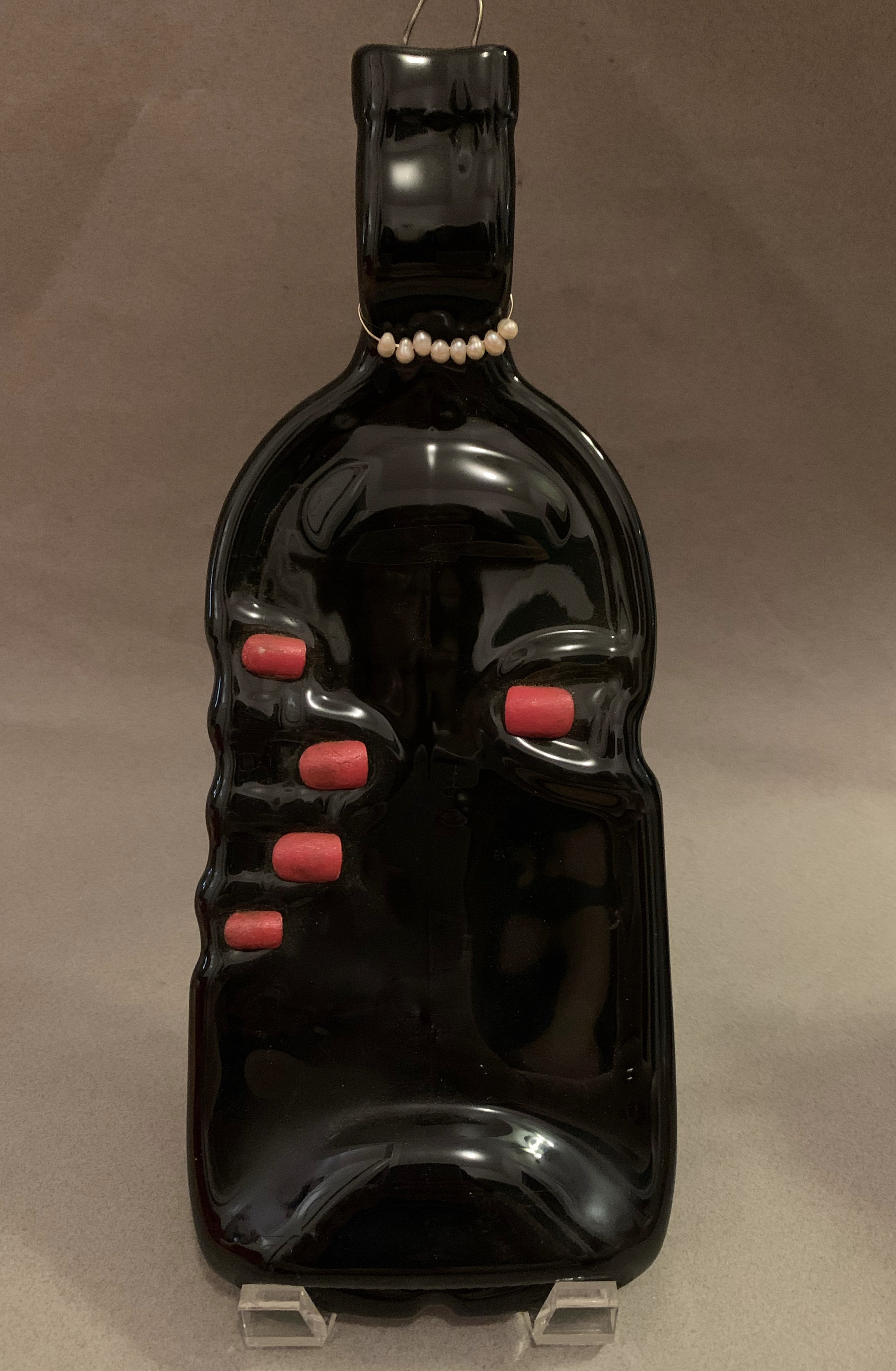 Hand Red Blend Wine Bottle Transformed Into an Elegant Food Tray With