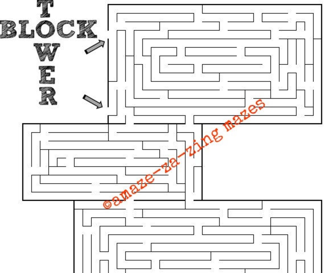 Extreme Maze for Adults & Kids Block Tower Maze Super Hard Etsy