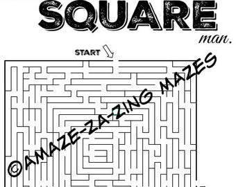 amaze-za-zing mazes - Square Maze - Extreme Maze for Adults & Kids