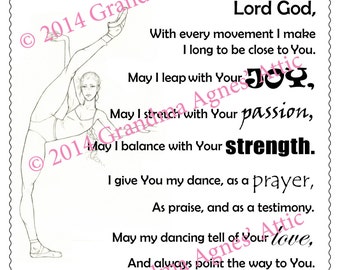 Dancer's Prayer Digital Download, Donation made for every purchase!