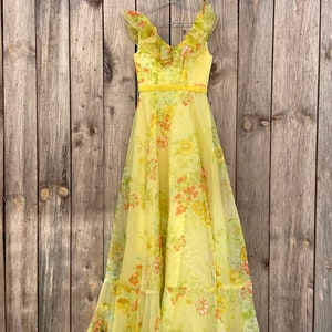 Canary yellow top long dress