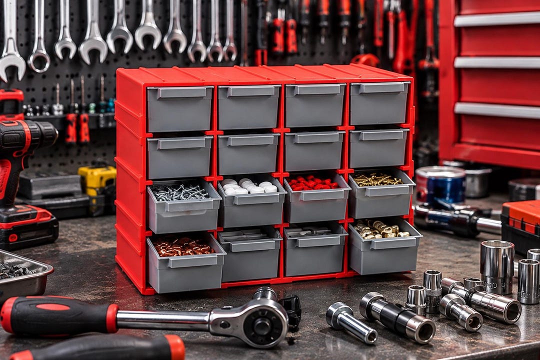 3D Printed Stackable Tool Organizer With 16 Drawers, Small Parts ...