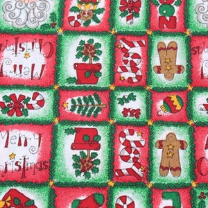 ヴィンテージクリスマスパッチワークコットン生地
