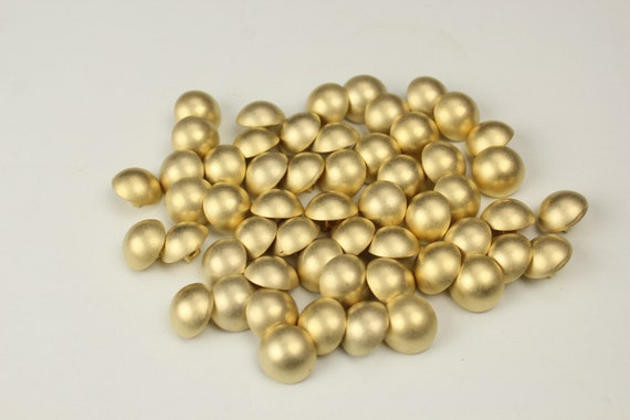 20 x 16mm gold shimmer plastic buttons with a rear shank