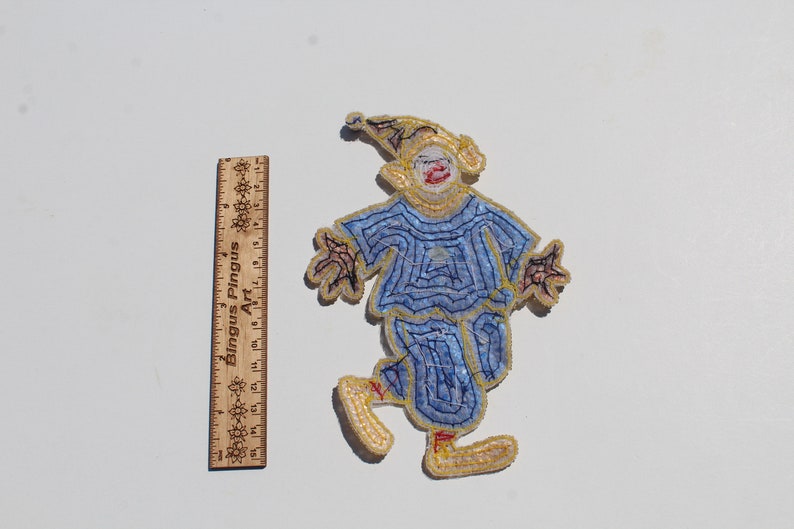 Kids Sew Glue on Patch Sequin Circus Clown Applique Craft Sewing