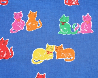 1 ファットクォーター CATS 'N FRAMES ノベルティ キティ トラ猫 黄色