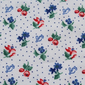 Lanz Salzburg Small Floral Print Flannel Cotton Fabric by the Yard
