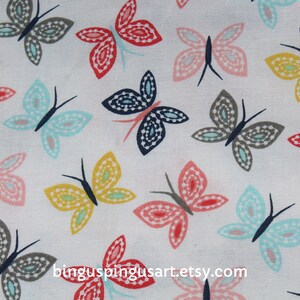 Summer Butterfly 100% Cotton Fabric by the Yard