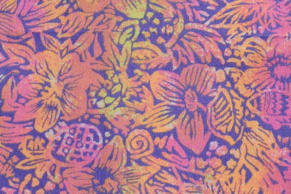 Pink Purple Yellow Floral Print Cotton Sewing Fabric Etsy Pink Purple Yellow Floral Print Cotton Sewing Fabric Etsy