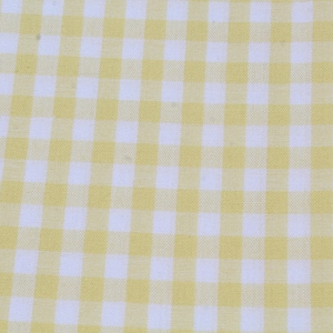 Teinture en fil jaune beurre Vichy à petits carreaux 100 % coton par mètre, Marcus