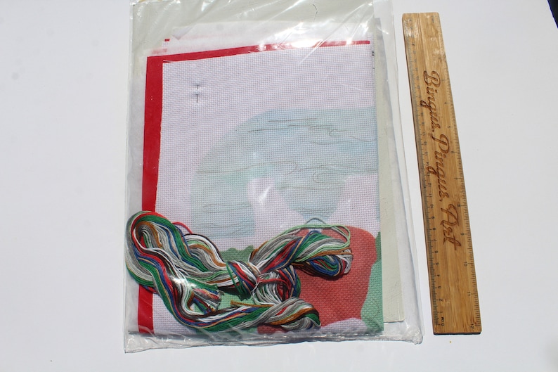 12x17 DIY Santa Claus Fishing Christmas Stocking Kit Counted Cross Stitch Embroidery Candamar