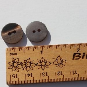 Brown Shimmery Small Buttons, Plastic Round NOS 5/8 inch, Lot of 50 Craft Sewing image 5