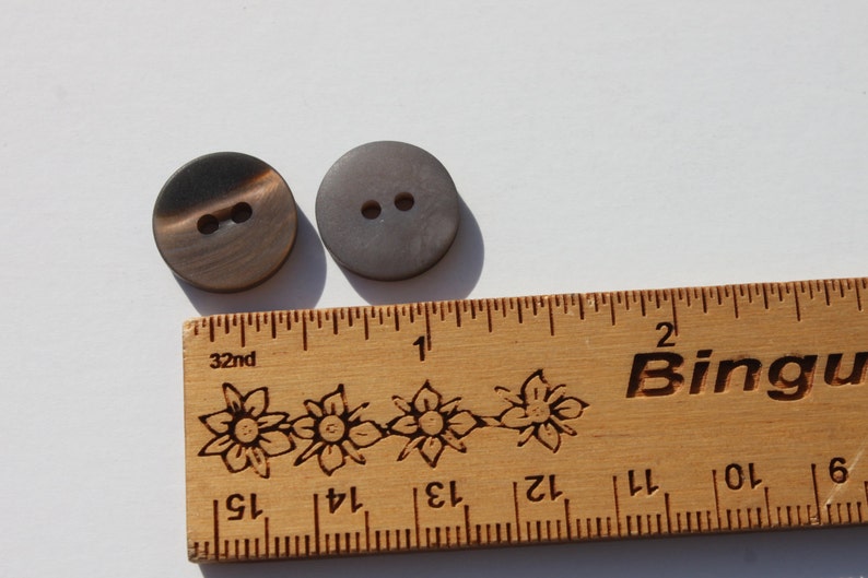 Brown Shimmery Small Buttons, Plastic Round NOS 5/8 inch, Lot of 50 Craft Sewing image 5