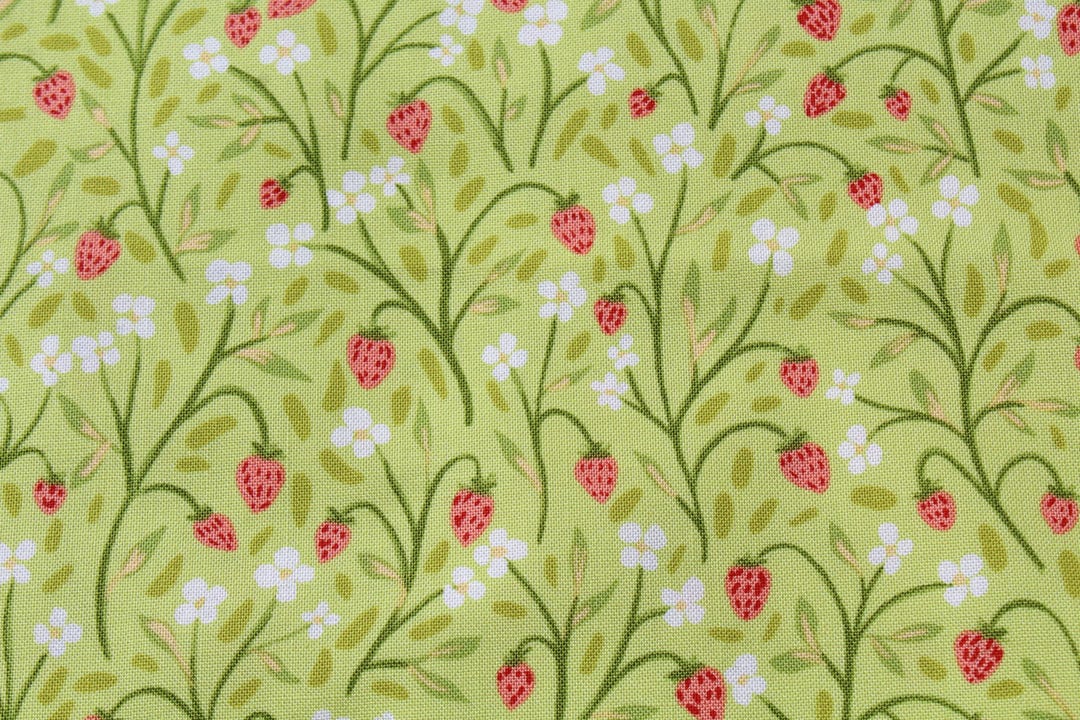 Pink Wild Woodland Strawberry Cotton Fabric by the Half Yard, Moda - Etsy
