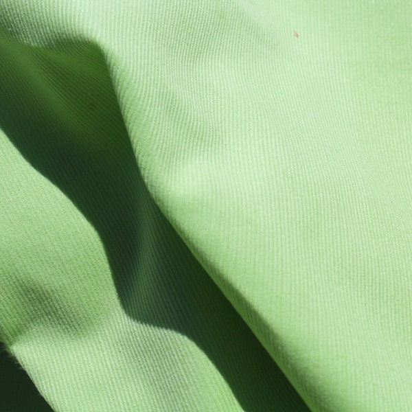 Mint Green 100% Cotton Thin 21 Wale Cordoroy Fabric by the Yard for Jacket, Shirt, Pants, Girl Summer Dress