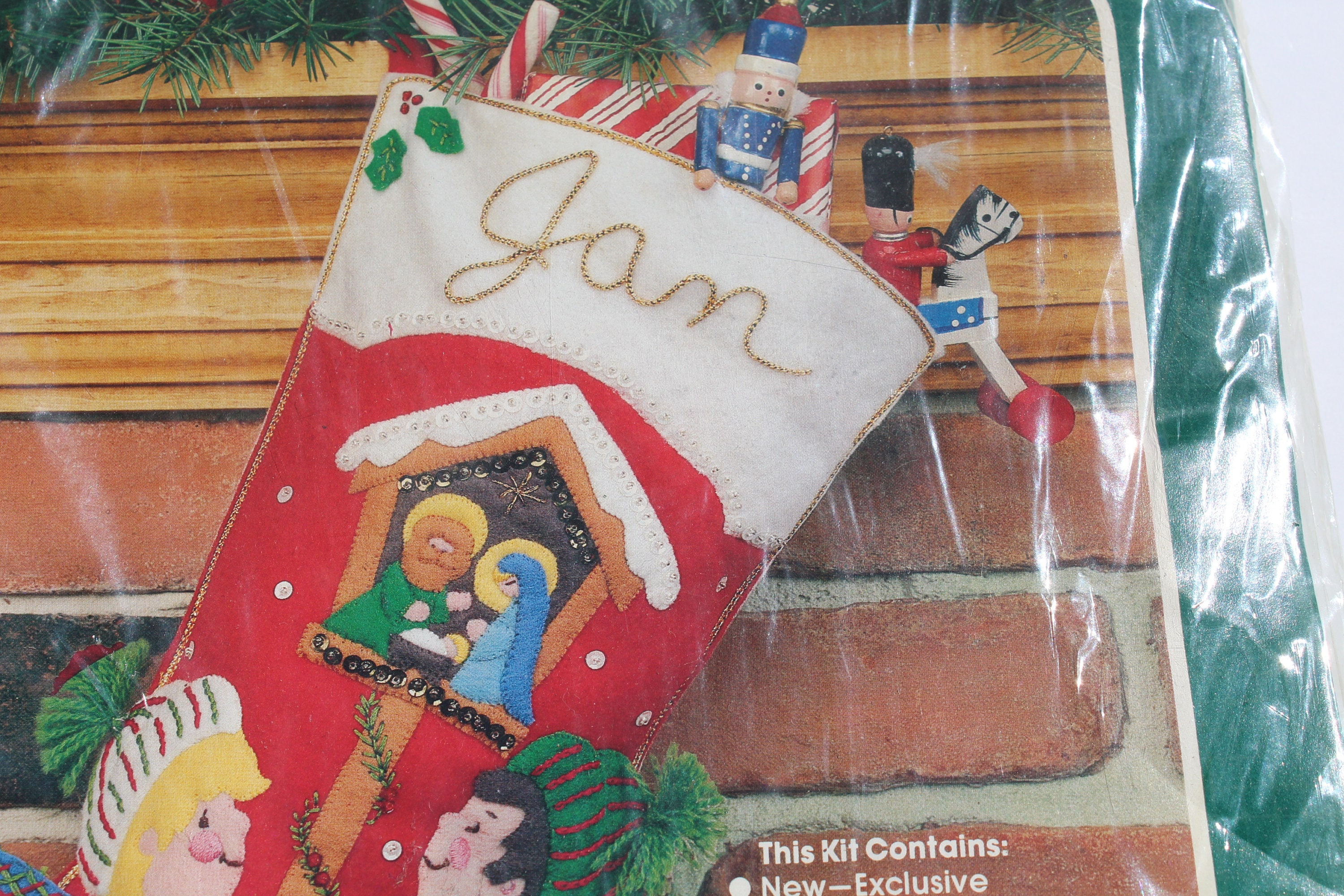 DIY Bucilla Felt Christmas Stocking Kit Easy Kids Sewing Etsy