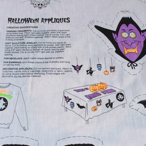 DIY Hallowen Cut and Sew Applique Craft Fabric, Scary Frankenstein Pumpkin Spider Fabric image 2