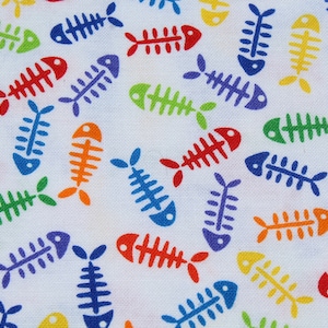 Primary Color Fish Bone Cotton Fabric by the yard