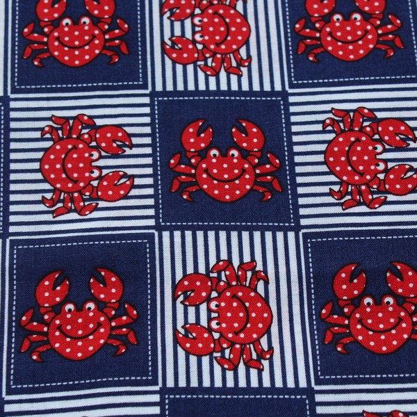 Crab Fabric Etsy