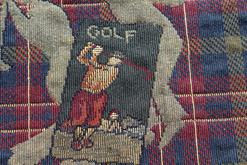 Golf Tournament Upholstery Tapestry Fabric by the Yard Etsy