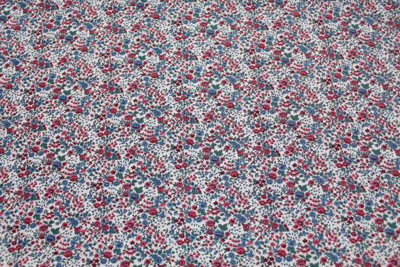 Petit Patchwork-bleu-Tissu coton patchwork floral