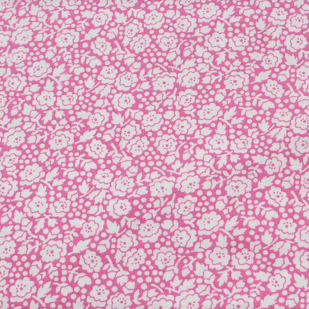 Pink Daisy Floral Print Cotton Fabric - Baby Nursery Quilt, Blanket ...