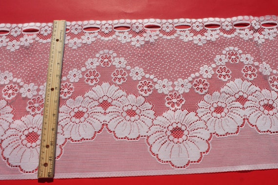 Lace Cafe Curtain Fabric Yardage Cottage Shabby Chic Home Etsy