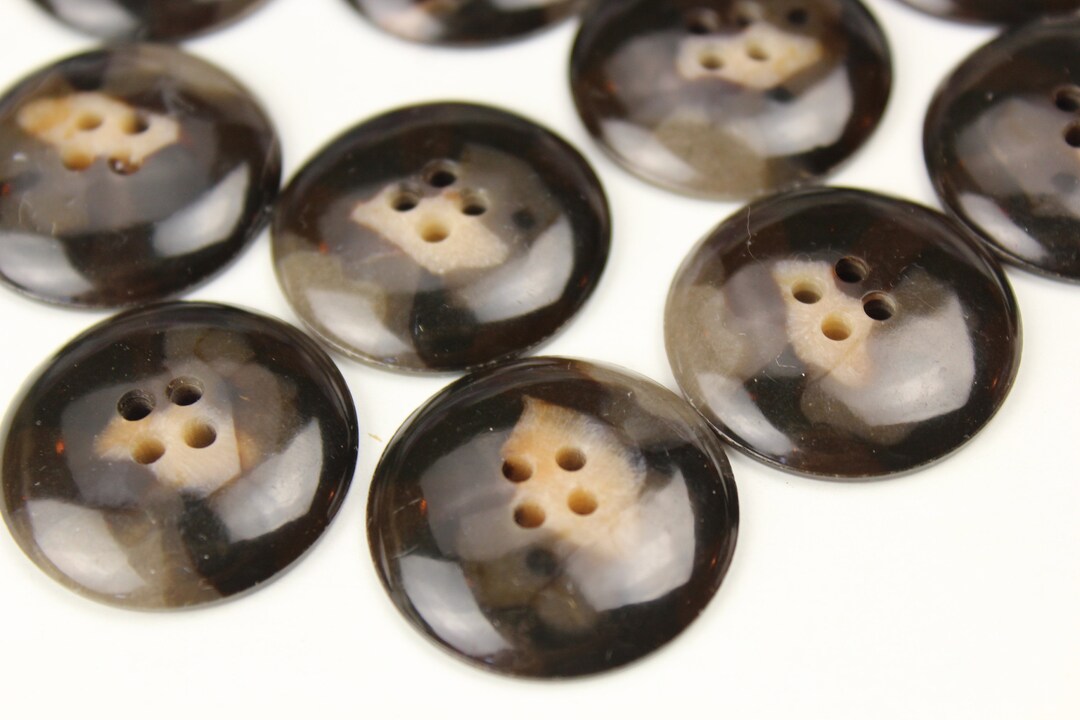 Vintage Brown Beige Coat Buttons, Round Domed, Lot of 10 - Etsy