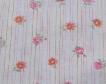 Sweet Baby Rose 100% Cotton Fabric by the yard by Dover Hills, Pastel Pink Shabby Chic Girl Dress