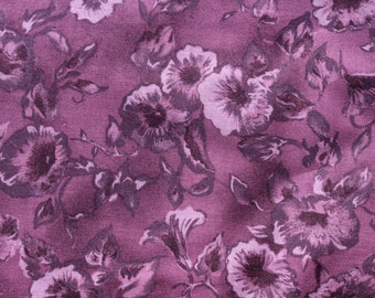 Purple Tonal Morning Glory Flower Cotton Fabric by the yard