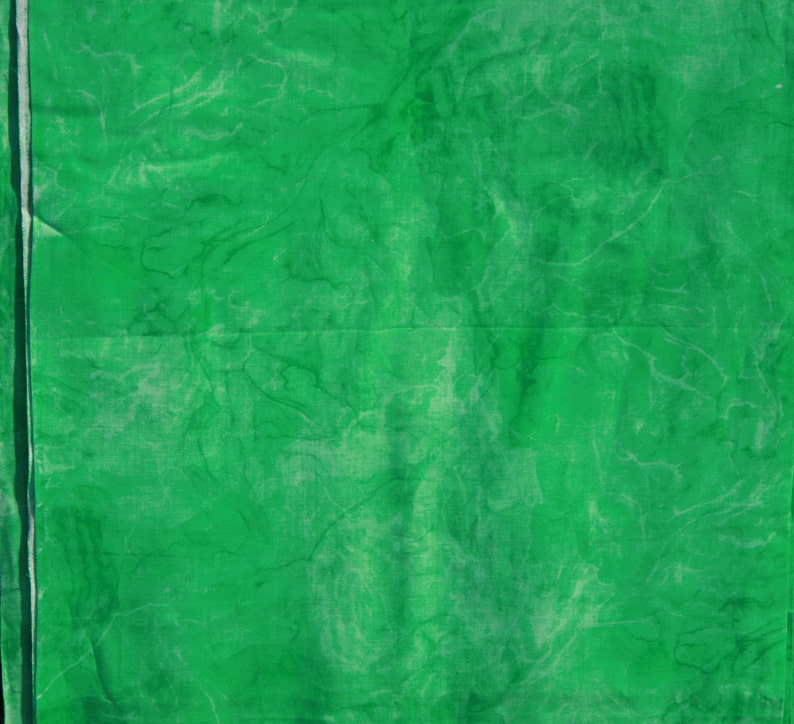 Vintage Green Tie Dye Cotton Fabric By the Yard Cotton Etsy