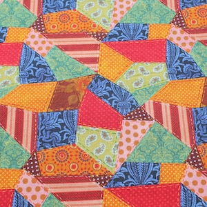 Patchwork Faux Quilt Cotton Fabric by the Half Yard: Bug Bliss Sue Reeves 8115