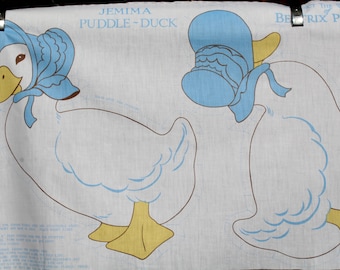 Jemima Puddle-Duck Cut and Sew Craft Fabric, Beatrix Potter Pillow, Easy Kids Sewing Project