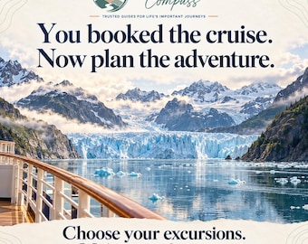 Alaska-Kreuzfahrt-Reiseplanungsset: Reiseführer, Packliste, ausfüllbare Planer, Ausflugsvergleich & Notfallkarte