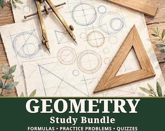 Geometry Study Bundle | Foundations, Formulas, Practice Problems (PDF Download) | Practice Quizzes