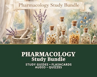 Nursing Pharmacology Study Bundle | Trail Guides, Flashcards, Audio (Digital Download)