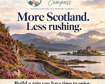 Schottland-Reiseplanungsset: Leitfaden für Erstbesucher, ausfüllbare Planer, Outlander-Stopps & Hochlandrinder