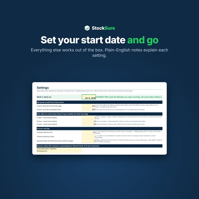 Inventory Tracker Spreadsheet for Small Business, Inventory Management Template, Excel & Google Sheets, Reorder Alerts image 4