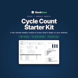Inventory Tracker Spreadsheet for Small Business, Inventory Management Template, Excel & Google Sheets, Reorder Alerts image 1