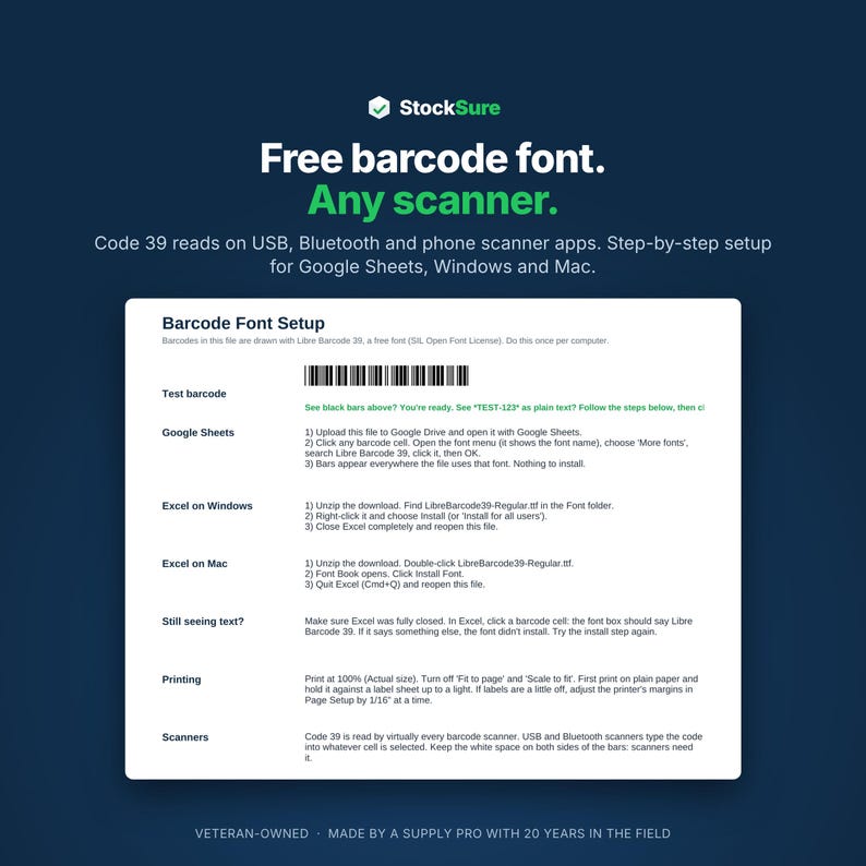 Barcode Label Maker Spreadsheet, SKU and Shelf Labels, Avery 5160, Excel, Google Sheets imagen 5