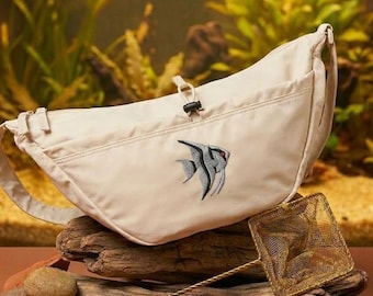Angelfish Large Crossbody Bag; Aquarium Fish Tank Gift