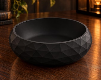 Tigela decorativa geométrica moderna | Design minimalista contemporâneo (Decoração para hall de entrada e mesa)