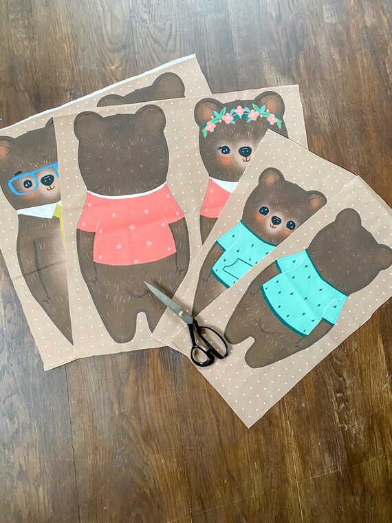 Teddy Bear Family Cushion cover Kit .. 