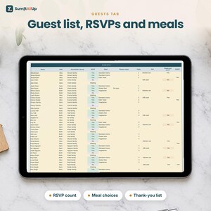 Wedding Budget Spreadsheet | Wedding Planner with Guest List & RSVPs | Excel and Google Sheets imagen 4
